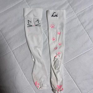 KOI Betsey Johnson Whiskers & Hearts Compression Socks - Size M/L